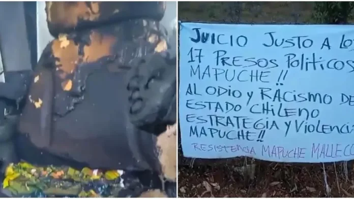 Resistencia Mapuche Malleco asume quema de maquinaria en Victoria.