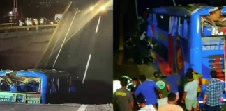 Puente colapsa en Perú con bus a bordo; se reportan heridos