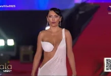 Daniela Aránguiz deslumbra con un atrevido vestido en la Gala de Viña.