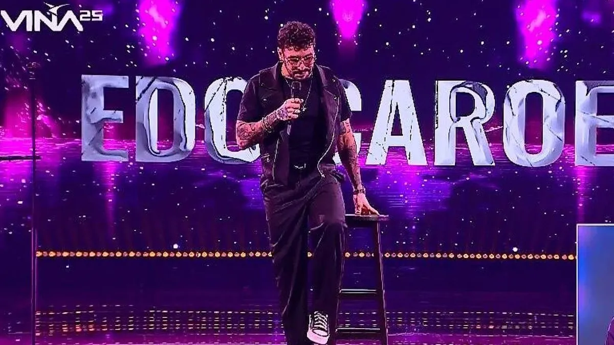 Edo Caroe regresa a la Quinta Vergara con humor ácido y polémicas referencias políticas