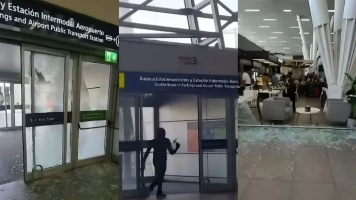 Ciudadano haitiano detenido en Aeropuerto de Santiago por destrozos y situación irregular.