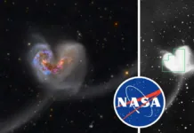 Un romance cósmico: el encuentro de dos galaxias en el Día de San Valentín.