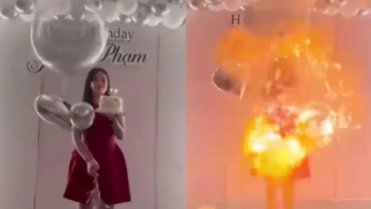 Explosión de globo de hidrógeno en cumpleaños de joven en Hanoi deja graves quemaduras