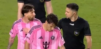 Messi expresa su descontento con el árbitro tras el empate en su debut en la MLS.