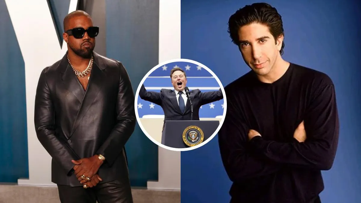 Kanye West regresa a X con comentarios antisemitas, David Schwimmer exige su bloqueo a Elon Musk