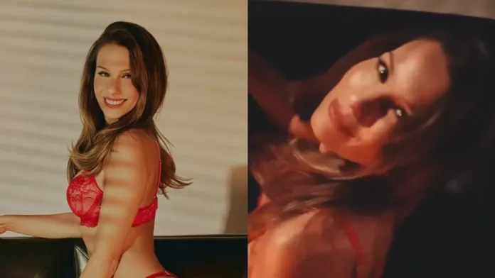 Pampita deslumbra en San Valentín con un atrevido conjunto de encaje rojo.