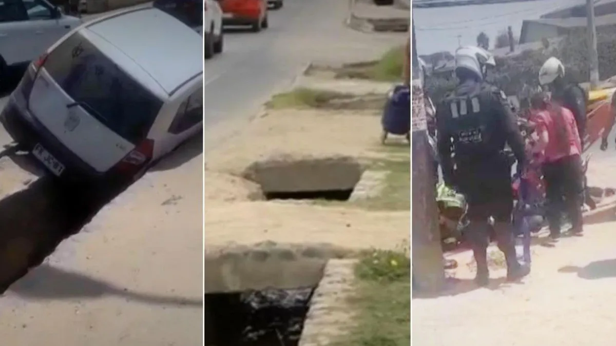 Peligro en El Quisco: vehículos y motos caen en zanjas sin tapa, usuarios exigen soluciones urgentes