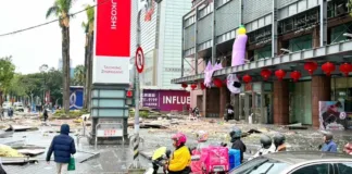 Explosión en centro comercial de Taiwán deja al menos cuatro muertos y varios heridos.