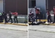 Impactante nocaut de un guardia de supermercado en Valdivia que se vuelve viral.