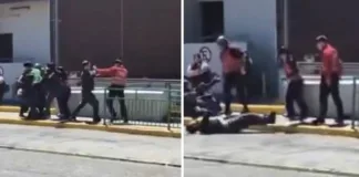 Impactante nocaut de un guardia de supermercado en Valdivia que se vuelve viral.