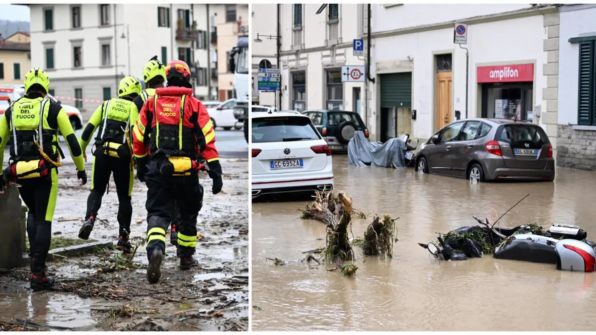 Inundaciones devastadoras en Italia: cientos evacuados y daños significativos.