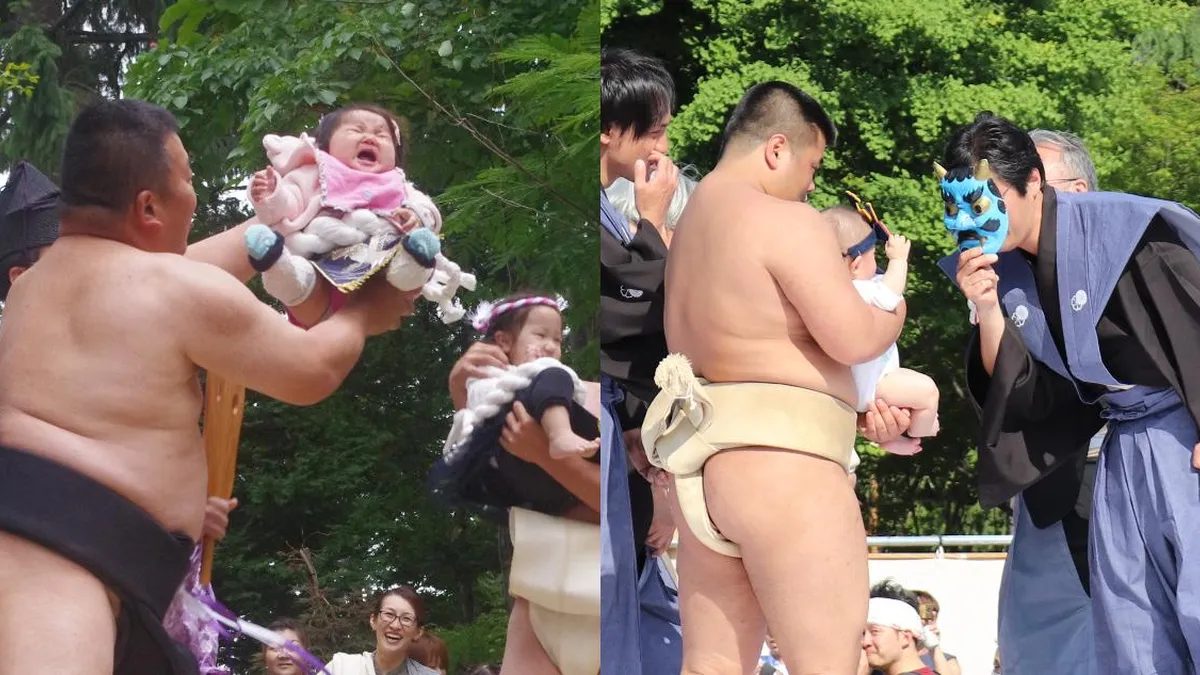 Nakizumo: el festival japonés donde los bebés lloran y la tradición gana.