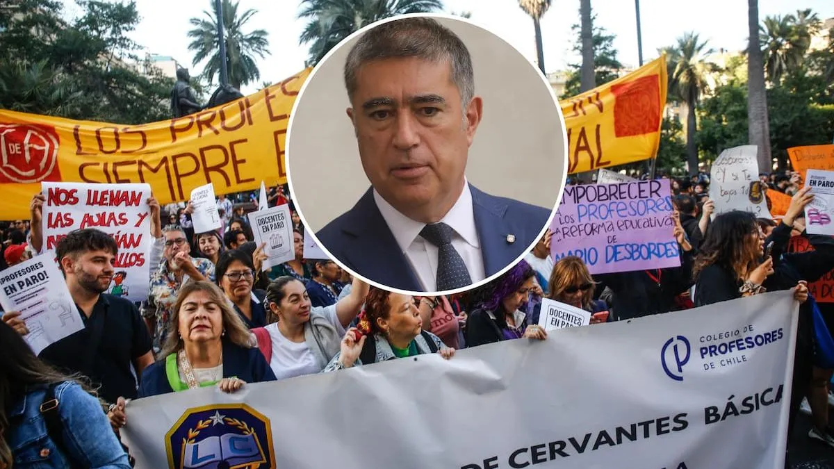 Profesores en paro protestan por la llegada de trabajadores de otras comunas.