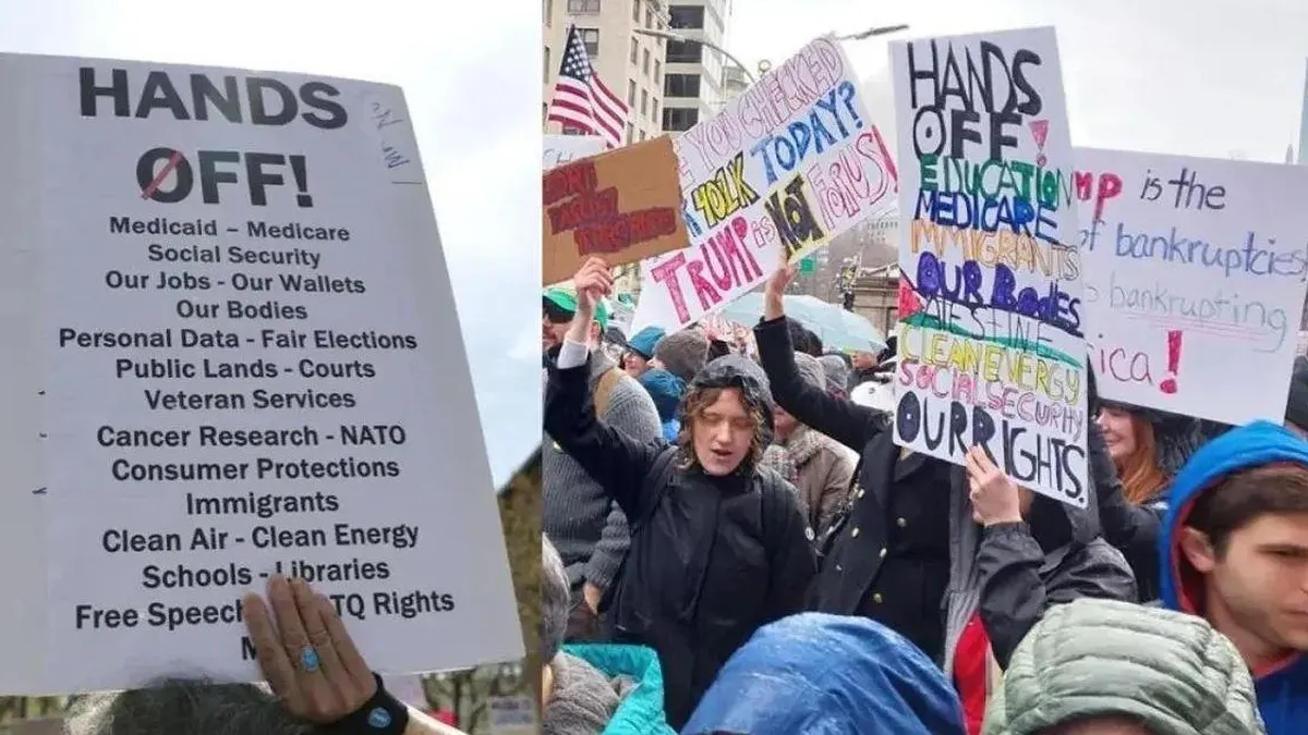 El movimiento "Hands Off!" se opone a Trump y exige justicia social y derechos humanos.