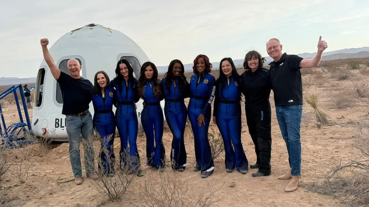 Katy Perry canta en el espacio junto a un equipo femenino en un vuelo histórico de Blue Origin