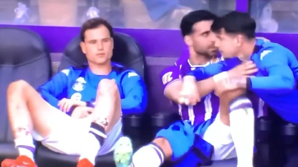 Pelea entre jugadores del Real Valladolid en el banco de suplentes tras humillante derrota ante Getafe