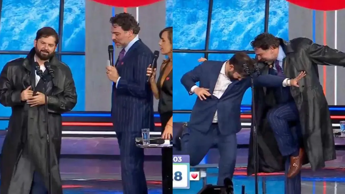 Boric devuelve la chaqueta de Emmanuel: "Me la sacaron" en la Lucatón pasada.