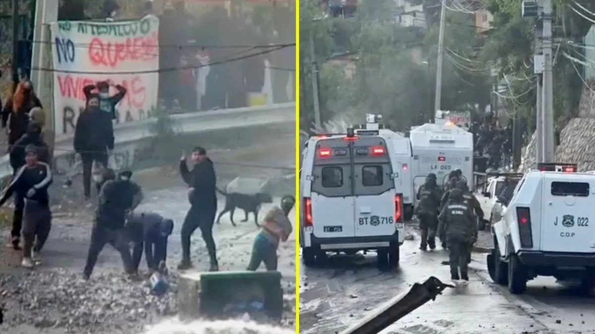 Incidentes en Cerro 18: enfrentamientos y cortes de tránsito durante desalojo.