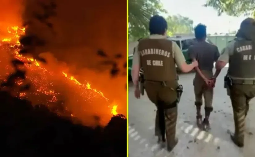 Detienen a hombre con antecedentes por incendios al ser sorprendido prendiendo pastizales en la región del Maule
