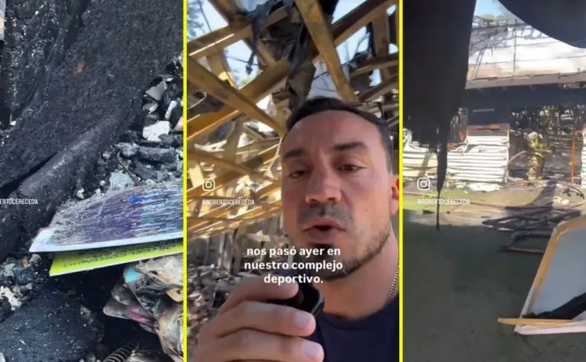 Roberto Cereceda enfrenta la devastación tras incendio en su complejo deportivo: “Se quemó el esfuerzo de mi familia”