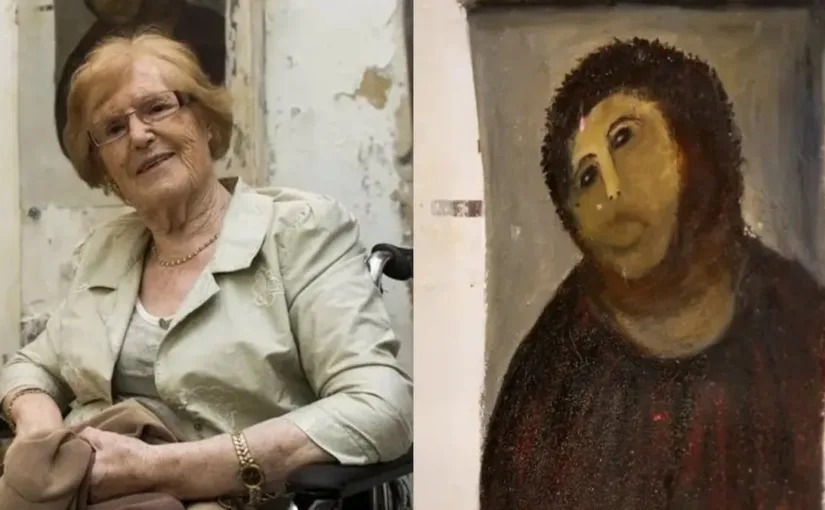 Fallece Cecilia Giménez, la restauradora del Ecce Homo que transformó Borja en un destino turístico mundial