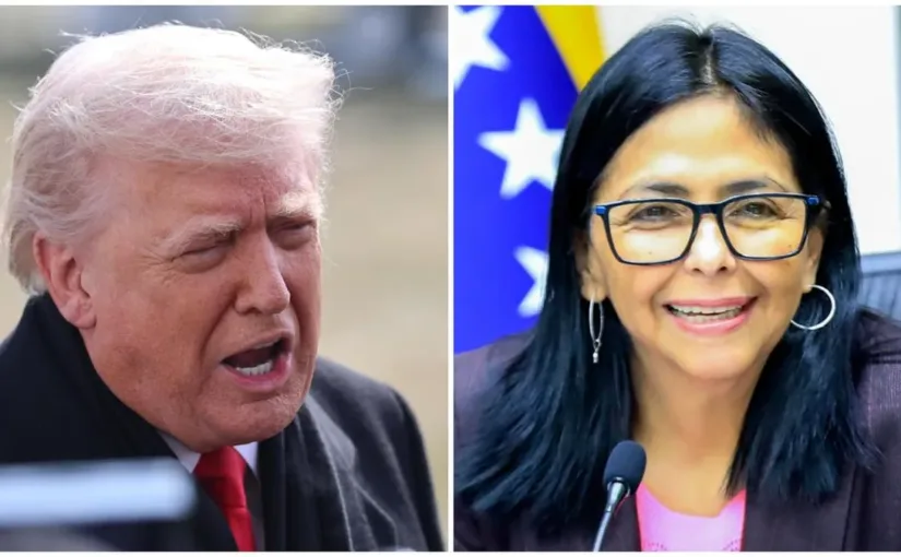 Trump y Delcy Rodríguez: relaciones complejas entre EE. UU. y Venezuela.