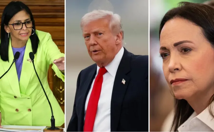 Trump en Davos: apoya a Delcy Rodríguez y sugiere que no habrá elecciones en Venezuela.