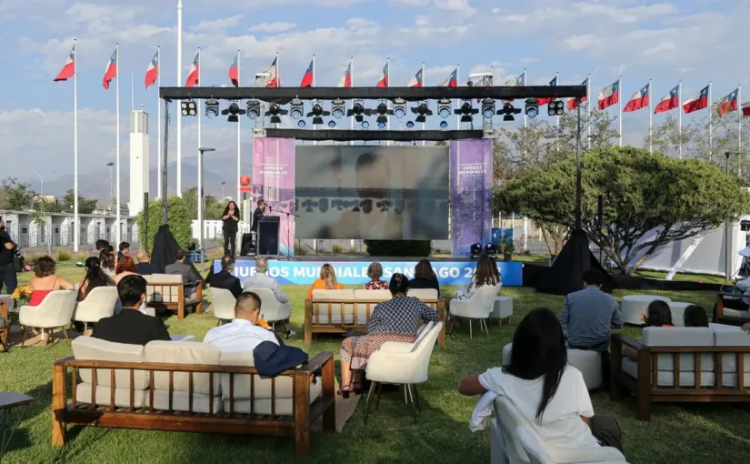 Logo de los Juegos Mundiales de Olimpiadas Especiales Santiago 2027: inclusión y unión.