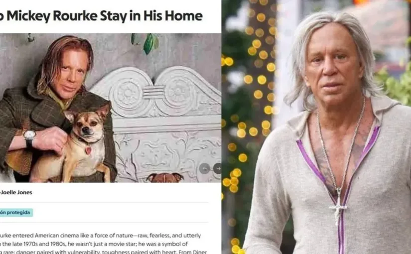 Mickey Rourke lanza campaña de recaudación para evitar desalojo y enfrentar dificultades económicas en su vida actual
