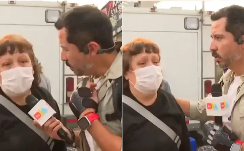 El noble gesto del periodista Rodríguez Pérez que conmueve y aplauden en redes tras cortar entrevista a afectada por incendios