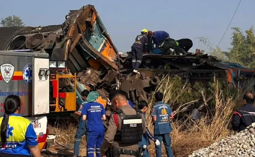 Tragedia en Tailandia: caída de grúa sobre tren deja al menos 29 muertos y decenas de heridos en Nakhon Ratchasima