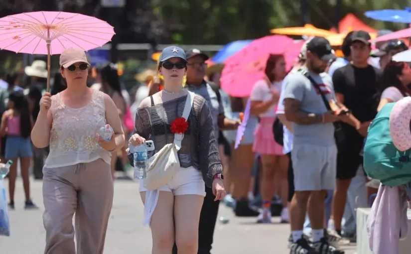 Alerta Roja en la Región Metropolitana por calor extremo de hasta 36 °C.